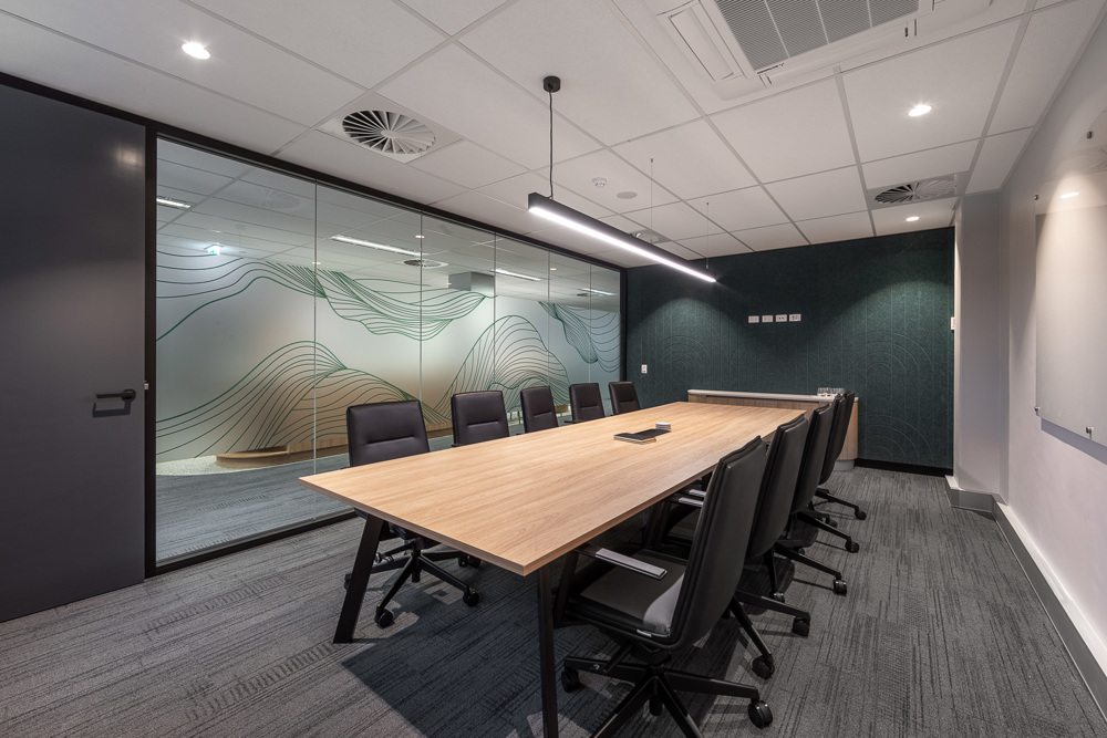 Completed office fitout by Hub Interiors