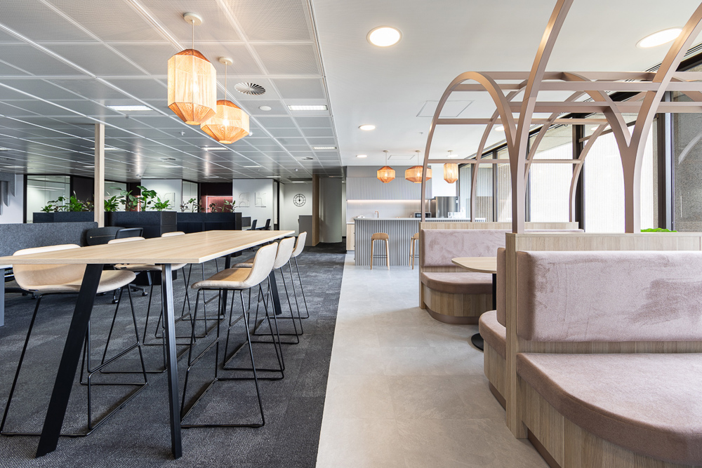 Office fitout by Hub Interiors, 150 St Georges Terrace, Perth