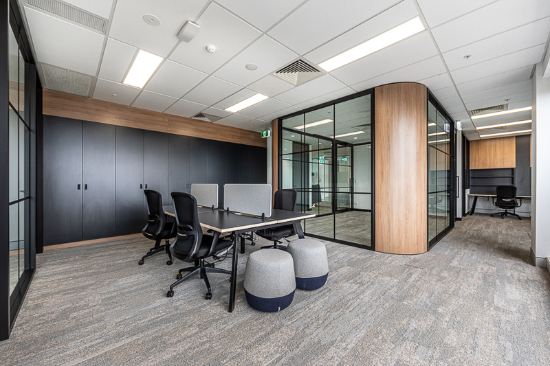 Workstations in a Perth office fitout